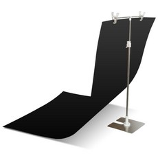 DAEHAN PVC背景紙 黑色+T型支架組, SET-PVCP01, 1組