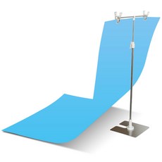 대한 촬영용 PVC 배경지 T자 거치대 스탠드 세트, SET-PVCP01(블루), 1세트