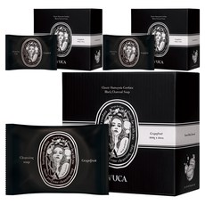 뷰카 클래식 어성초 블랙 차콜 비누 자몽, 100g, 30개입