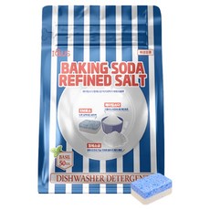 I&US 小蘇打 精製鹽 洗碗機專用洗滌劑 50入, 1個, 400g