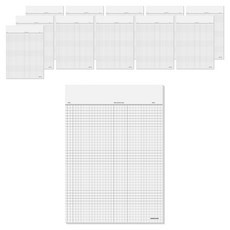 모트모트 스퀘어드 노트페이퍼 B5, 화이트, 40매, 12개