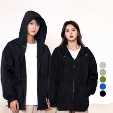 TURNKEY 男女通用大尺碼寬鬆版型Anorak全拉鍊連帽防風夾克 AJ-1219