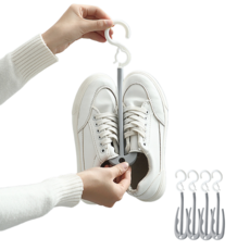 Monglico 窗框縫隙簡易曬鞋架 5入, 灰色