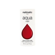 nailmatic AQUA水系列 Airelle 朱紅 水性指甲油, 8ml, 1瓶