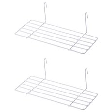 室內設計網格 壁掛式整理層架, 白色, 2個
