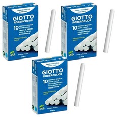 GIOTTO 無毒環保粉筆 1盒, 白色, 10支, 30支