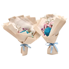 A-ONE 匯旺 6cm大藍索拉玫瑰花藍紫色繡球花 (2個/組), 顏色隨機