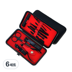 高級修甲工具 12件組, 經典黑, 6組