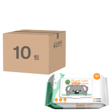 咪咪購物 純水濕紙巾 10包, 雙密封, 不連抽設計, RO純水, 80抽, 超含水