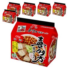 札幌一番 旅麺喜多方醤油風味拉麵 83g 5包裝, 6袋