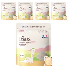 아이앤어스 캡슐세제 미니 골드블루베리향, 40개입, 5개