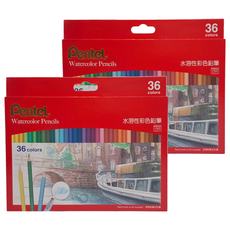 飛龍 水溶性紙盒色鉛筆 CB9-36TW - 輕鬆暈染 色彩鮮明, 36, 2盒