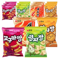 농심 양파깡 83g 4p + 감자깡 75g 4p + 새우깡 90g 4p + 고구마깡 83g 4p, 1세트