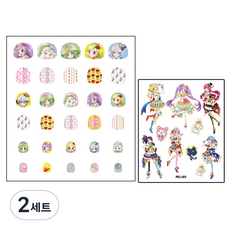 Chriskind 國小生用指甲貼 星光樂園 + 紋身貼紙 隨機出貨, PJS002, 2個