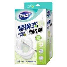 妙潔 替換式馬桶刷組, 強效去垢, 1組