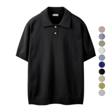 HARRISON HOMME 大碼針織短袖立領T恤MDL1455