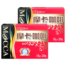 MOCCA 摩卡 三合一咖啡 原味, 16g, 20包, 2盒