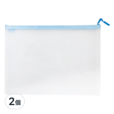 CoX 三燕興業 EVA環保霧面抗靜電A4收納拉鍊袋 附名片袋 NO.8164H 34 x 25cm, 顏色隨機, 2個