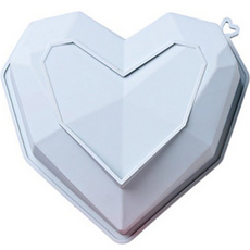 3D鑽石愛心矽膠模具 L號, 1個, 藍色