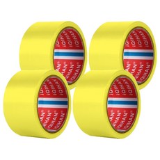 iQIHAN 다다 고점도 강력 면 테이프 60mm x 20m, 노랑색, 4개