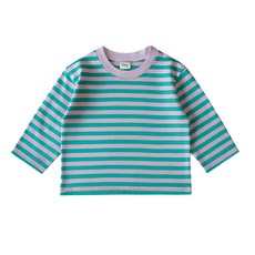 icrayon 兒童糖果條紋長袖T恤
