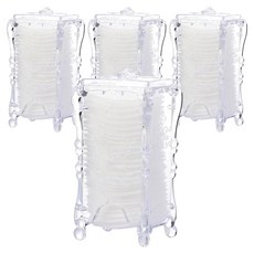 Seven Star Lavina 奢華化妝棉盒, 透明, 4個