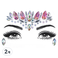 Alida 舞台妝 公演彩妝 臉部貼紙 GS0700021D, 粉紅色, 2個