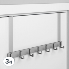 도어 행거 문걸이 도어훅 28 x 46 cm, 실버, 3개