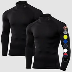 ARMEDES 男款機能性長袖內搭緊身衣 2入