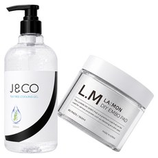 J&CO 茶樹淨膚涼感凝膠+LA:MON化妝棉 70片入, 500ml, 1個