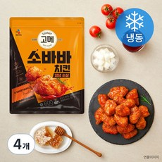 고메 소바바 치킨 양념 순살 (냉동), 600g, 4개