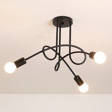 Honey Comb 工業風半吸頂三燈臥室燈 簡約風格 E27燈頭, KC1222-65