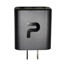 POLYWELL 寶利威爾 30W三孔PD氮化鎵快充頭 PW15-T05-A101, 48mm, 槍灰色, 1個