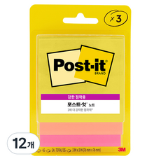 3M Post-it 利貼 強力黏著便條紙 夏日樂園 654-3SSJOY, 12個, 混合顏色, 45張