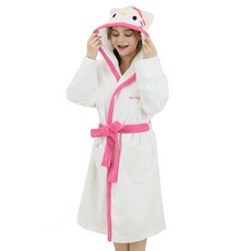 Hello Kitty 女性用 Happy 連帽浴袍, 1個, 混合顏色
