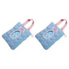 Jonifree 外出用大容量濕紙巾收納袋, 藍色, 2個