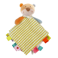 Ocean Baby 柔軟動物布偶安撫巾 北歐小熊 柔軟親膚 寶寶陪睡, 1個