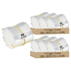 Gonggu Outlet 韓國製透明塑膠夾鏈袋, 迷你 (XS), 100枚, 6組