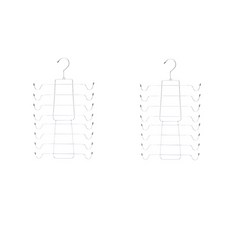 에이러블 다층 공간 절약 접이식 옷걸이 롱 53.5cm B0147, 그레이, 2개입