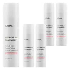 쿤달 에어리 퍼퓸 데오드란트 스프레이 베이비파우더향, 150ml, 5개