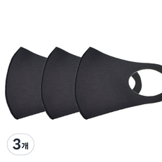 스파시스 구리 CF 마스크 신형 S, 블랙, 3개, 3개입