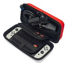HOHOO 任天堂Switch多合一硬殼收納包, 單一商品(紅色+白色), 1個