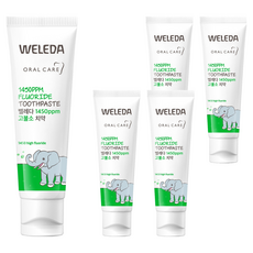 벨레다 1450 고불소 어린이 치약 스피아민트향, 50g, 5개