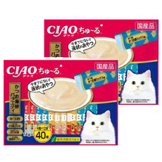 INABA CIAO 肉泥，鰹魚海鮮綜合口味, 鰹魚海鮮綜合, 560g, 2袋