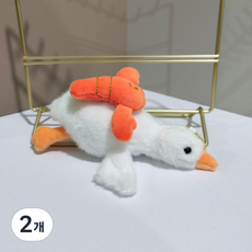 I'CLE 角色包 鵝 絨毛娃娃 鑰匙圈, 18cm, 白色小龍蝦, 2個