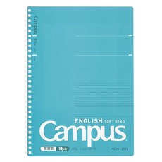 KOKUYO 國譽 Campus 軟線圈英文練習本 B5 15行, 綠色, 1本