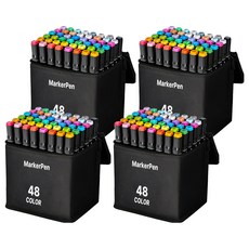 다다 디자인 드로잉 마커펜 천케이스, 48색, 4세트