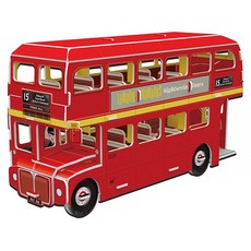 CubicFun 3d立體拼圖-雙層巴士 99, 紅色, 57片, 1入