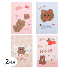 ARTJOY A5筆記本4款套組, 2套, 05 微笑熊
