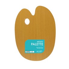 Art Point 木製圓形調色盤 小, 1格, 混合顏色, 1個